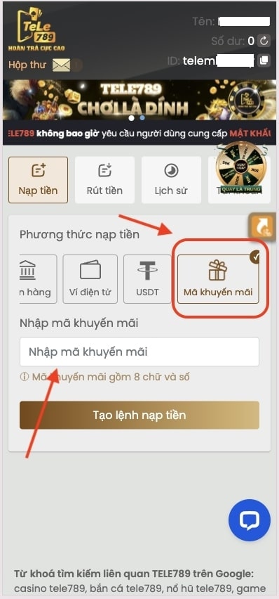 quay thưởng tele789