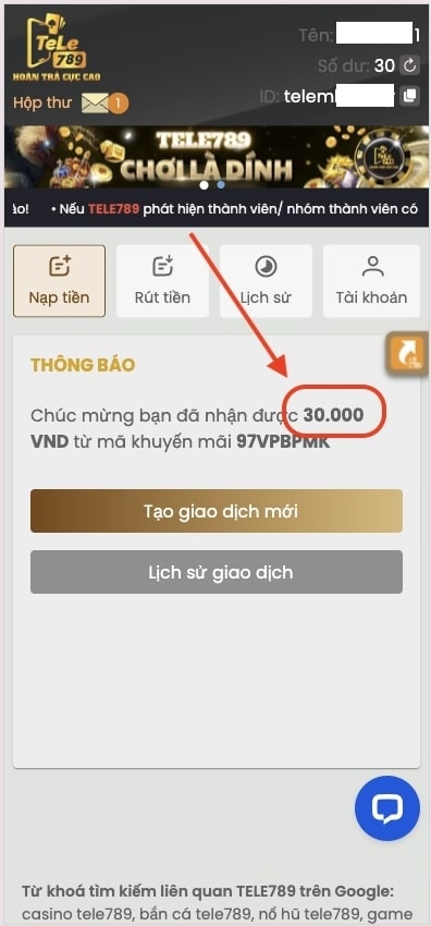 quay thưởng tele789